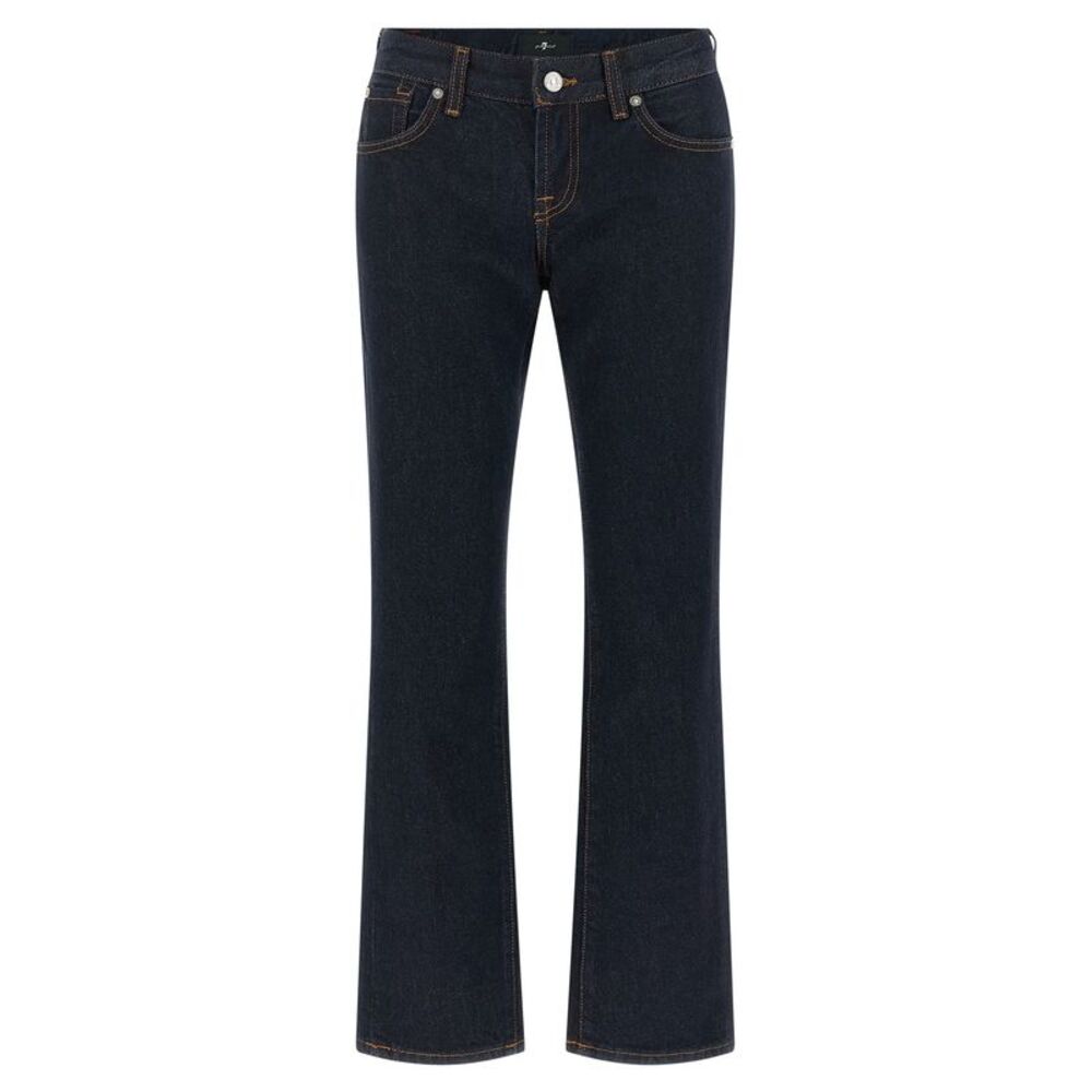 7 For All Mankind Blue Cotton Bootcut Women's Jeans